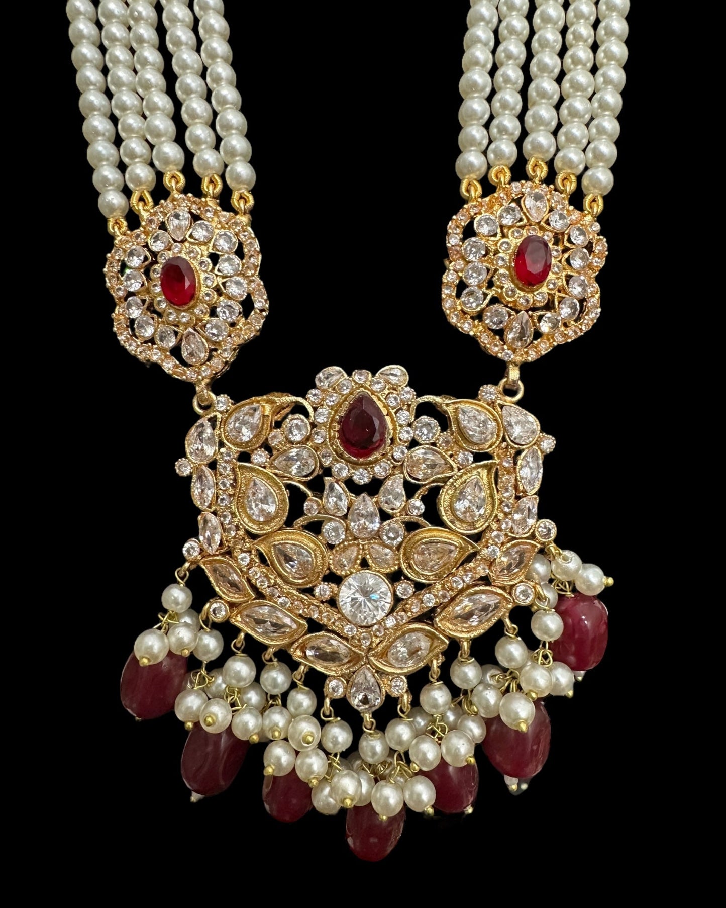 BR491 SHAIRA ruby bridal set ( READY TO SHIP )