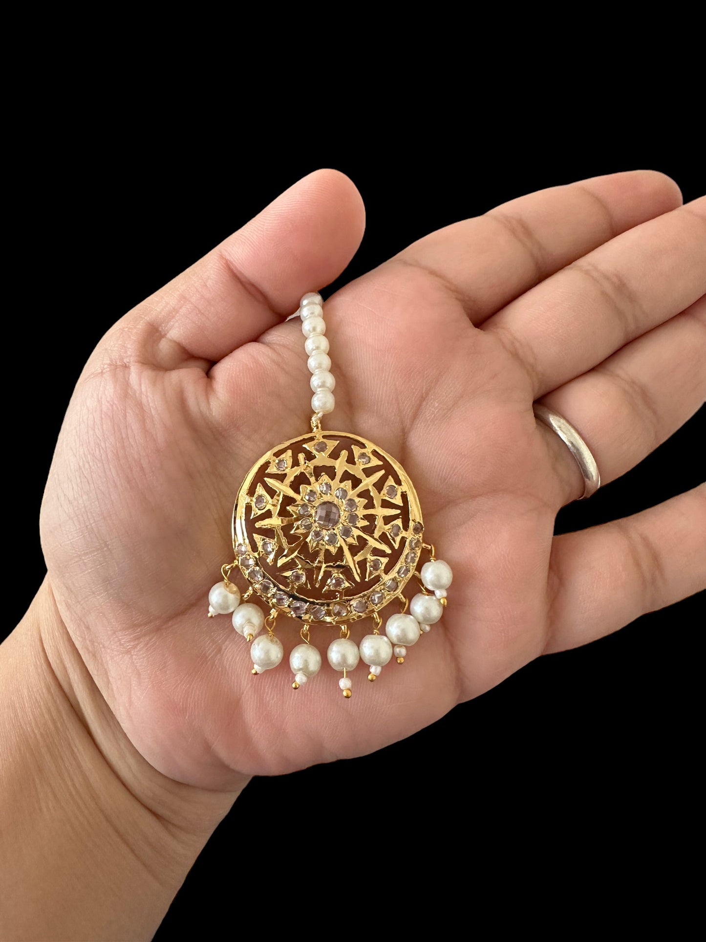 DJTK230  Fiza tika in pearls ( READY TO SHIP )