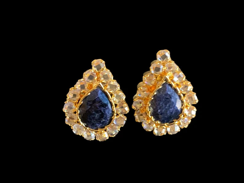 PS457 Pendant set with sapphire ( READY TO SHIP )