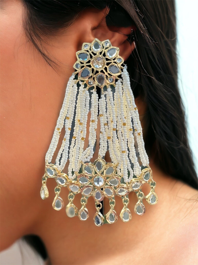 DER612 Bia gold plated jhoomar earrings ( SHIPS IN 3 WEEKS )