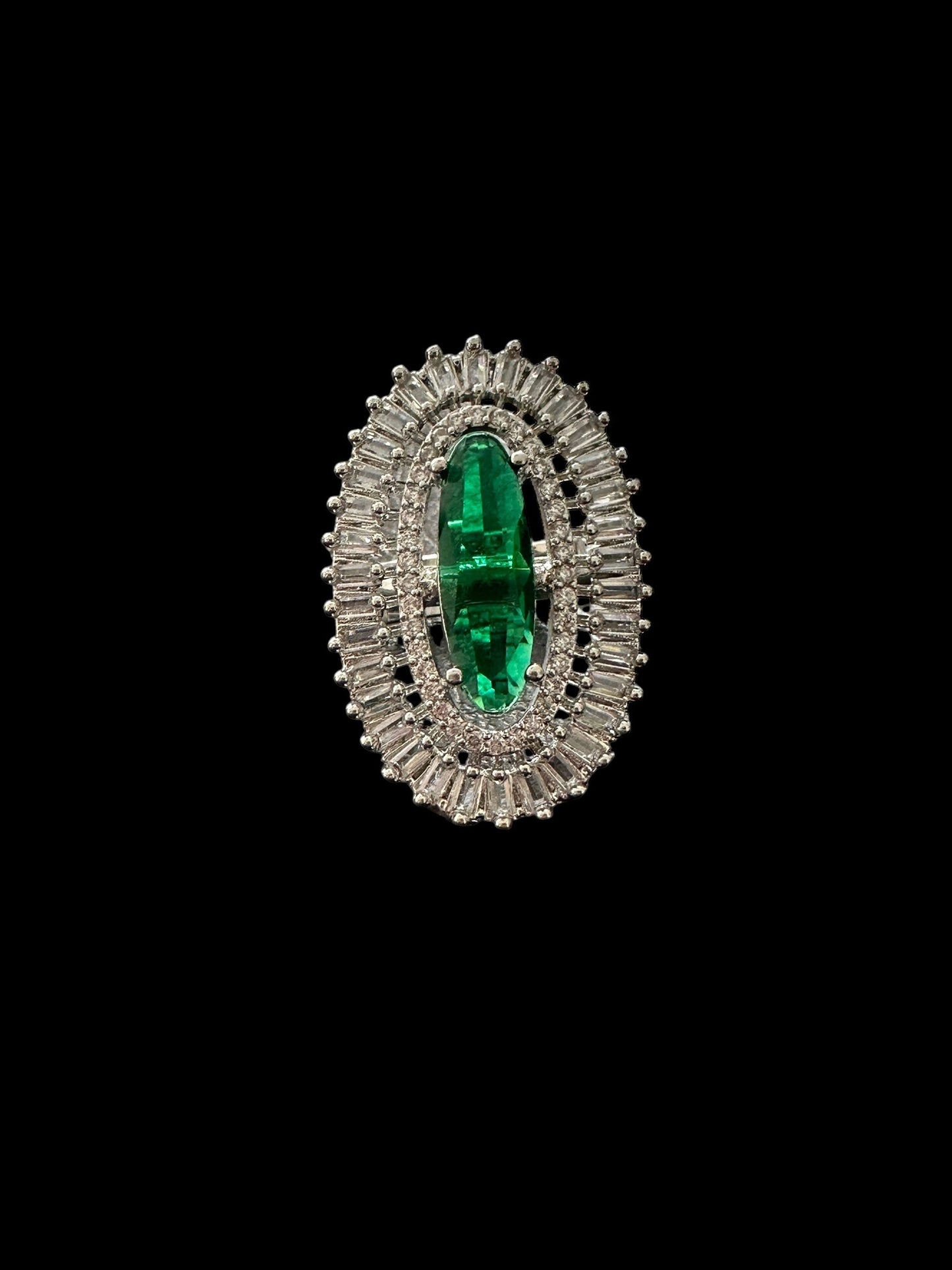 DJR139 Cz silver plated ring ( READY TO SHIP)