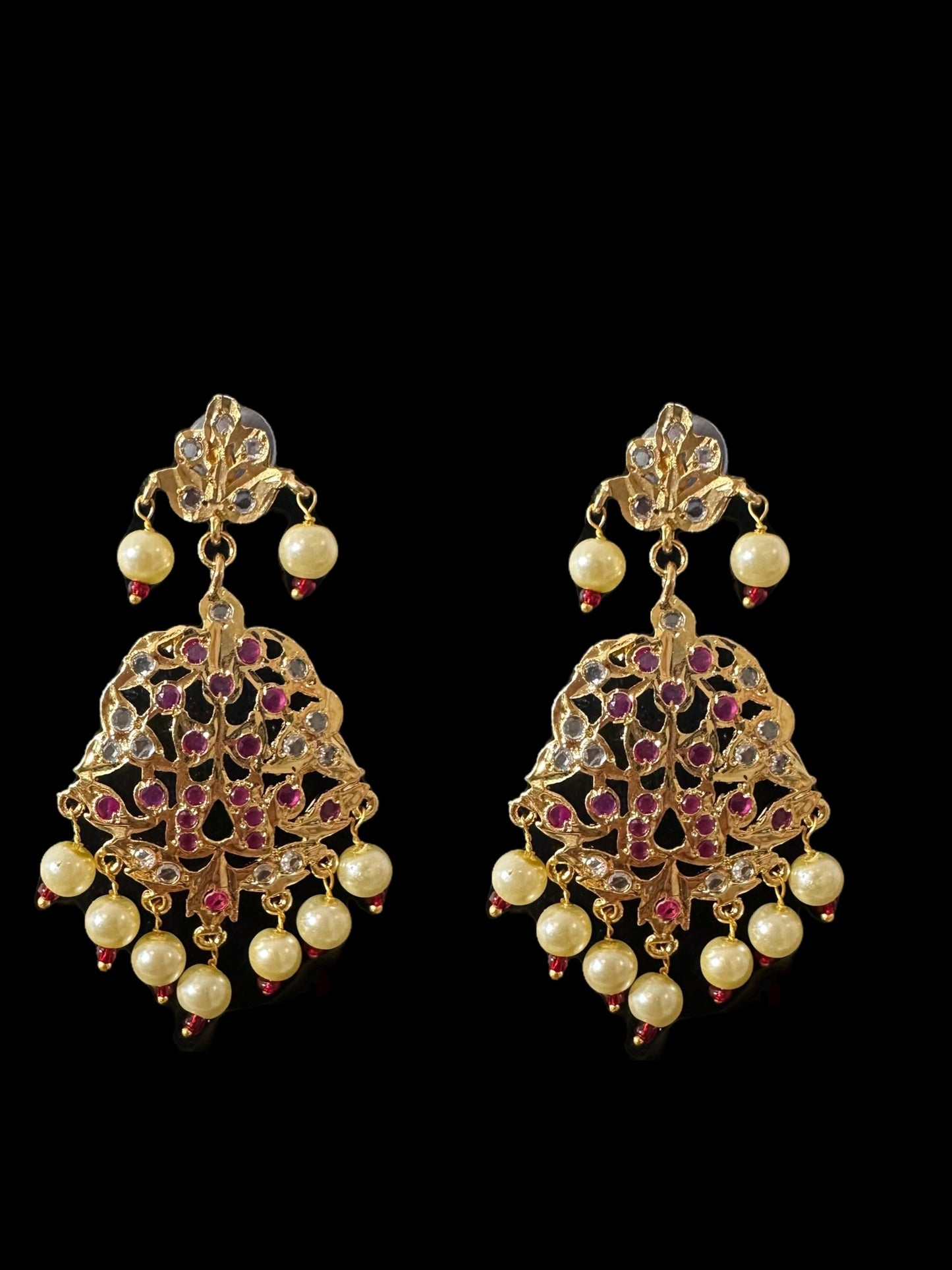 C565 AABHA Chandan haar inspired choker in rubies ( SHIPS IN 3 WEEKS )