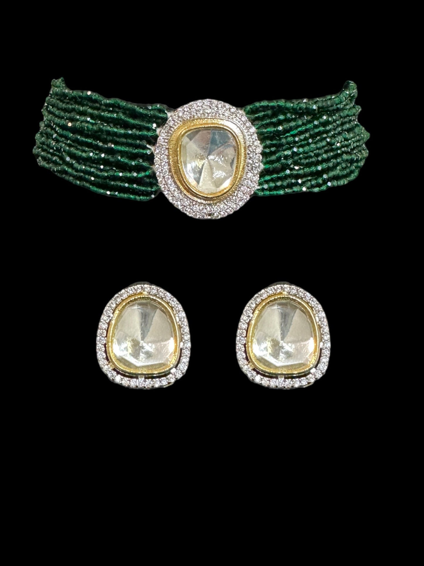 Kundan choker with earrings ( READY TO SHIP )
