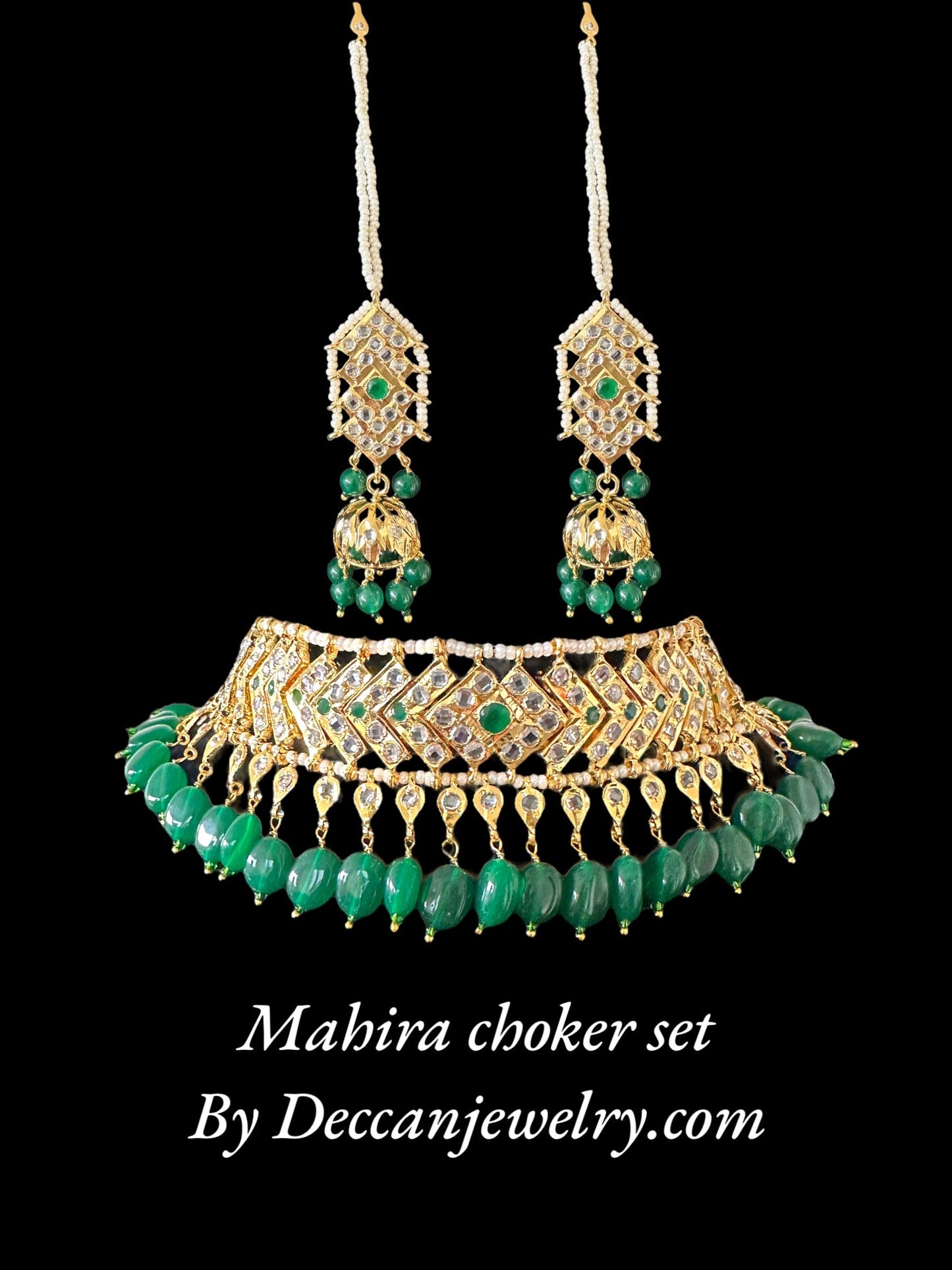 C309 Mahira v style choker with earrings( READY TO SHIP )