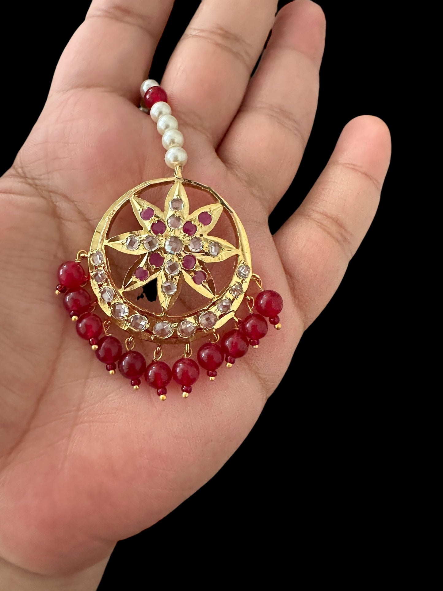 DJTK327 Akbari tika in ruby (READY TO SHIP)