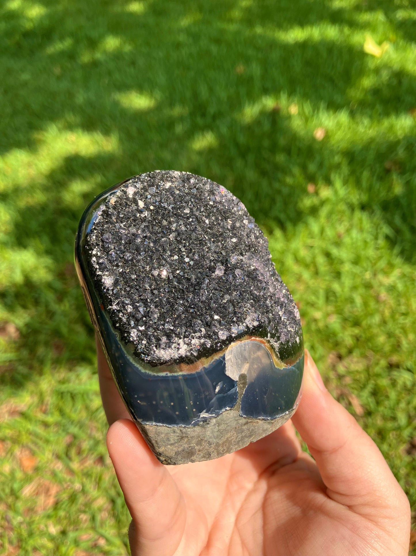 Black Amethyst Cut Base