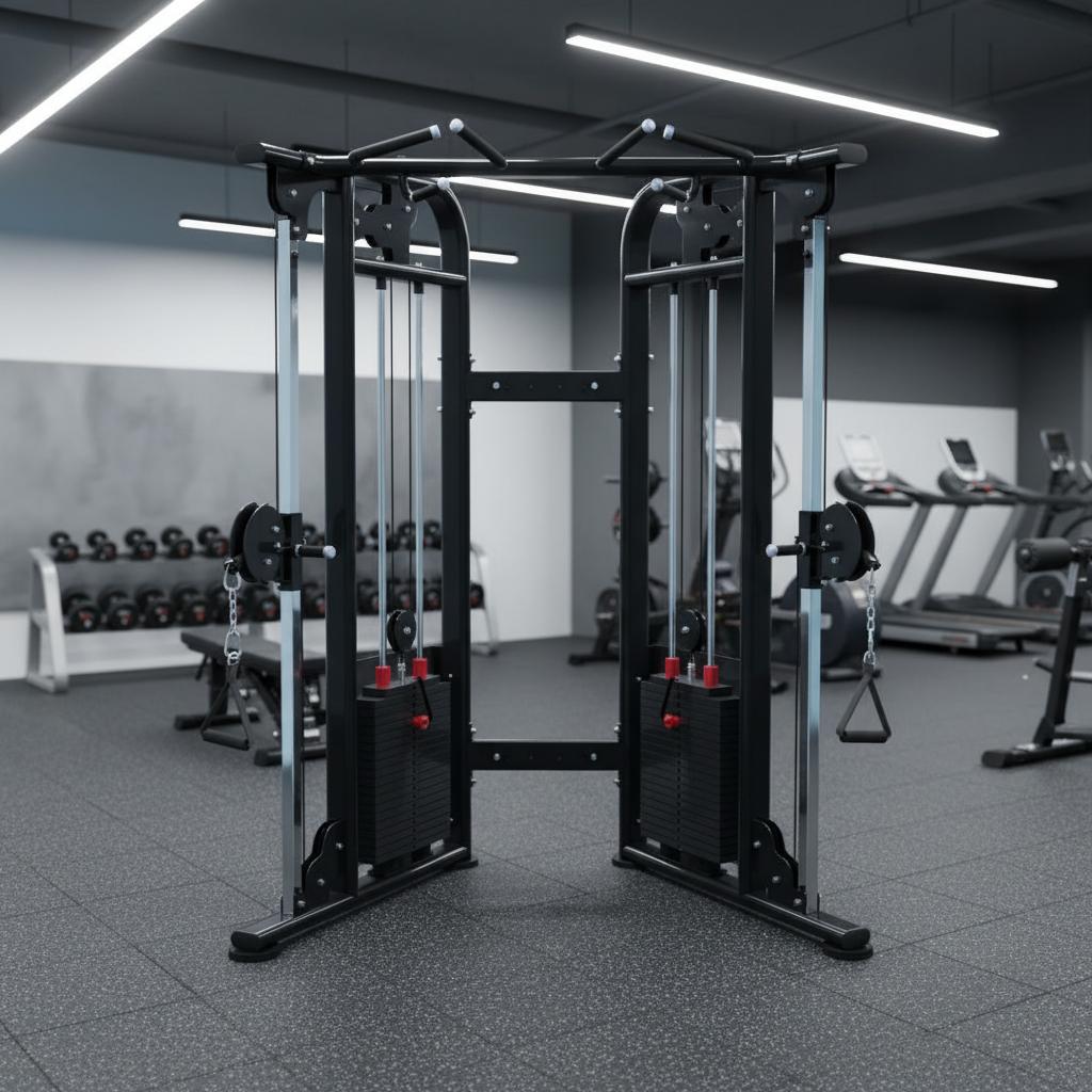 Muscle D Fitness Dual Adjustable Pulley – Two Stack Cable Machine
