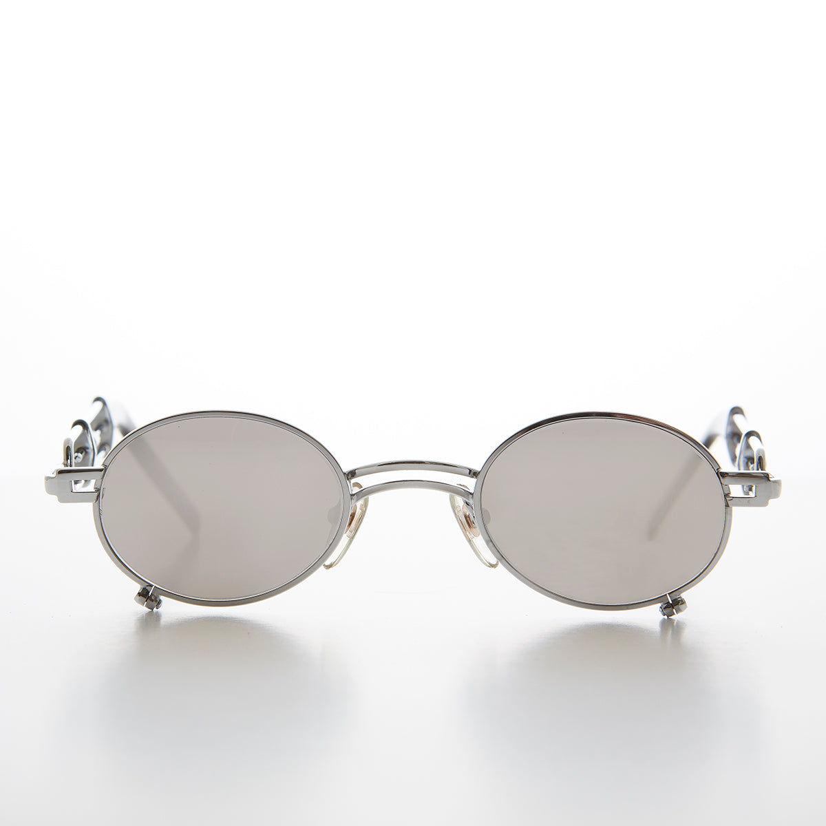 Small Oval Steampunk Vintage Sunglasses- Darius