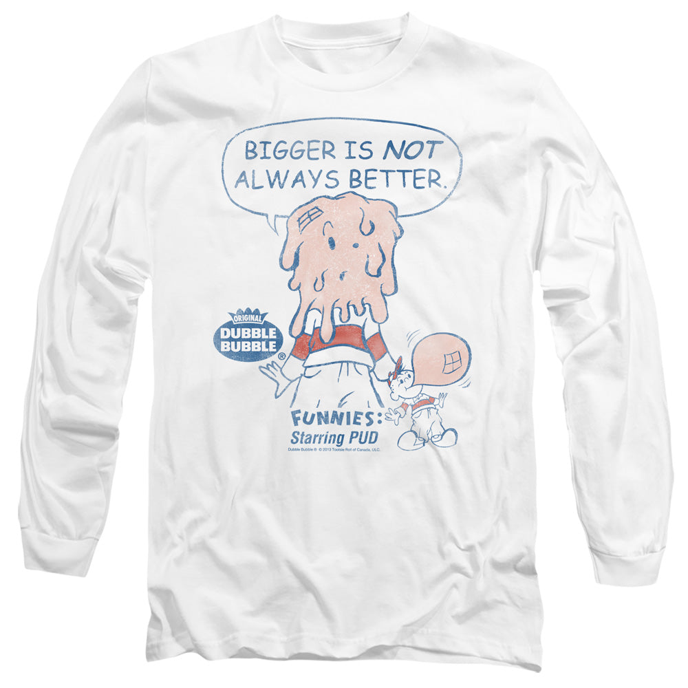Dubble Bubble Bigger Mens Long Sleeve Shirt White Officially Licensed Officially Licensed