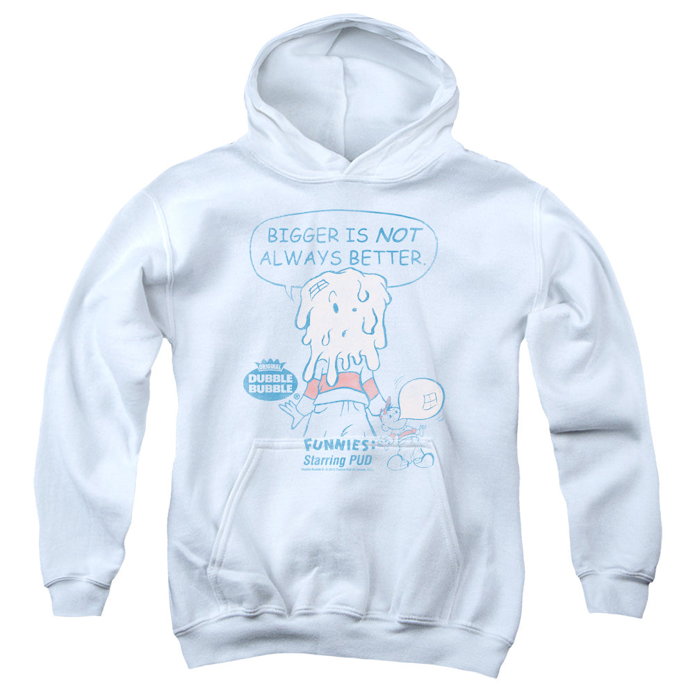 Dubble Bubble Bigger Kids Youth Hoodie White Officially Licensed