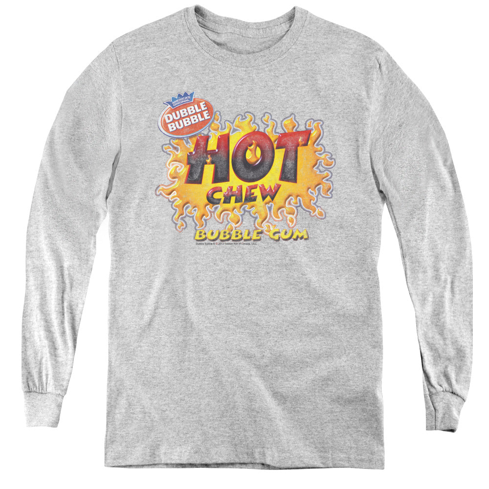 Dubble Bubble Hot Chew Long Sleeve Kids Youth T Shirt Athletic Heather Officially Licensed