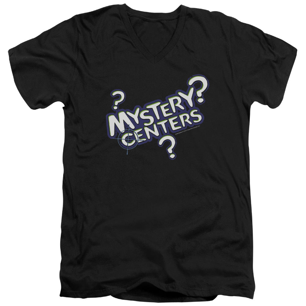 Dubble Bubble Mystery Centers Mens Slim Fit V Neck T Shirt Black Officially Licensed