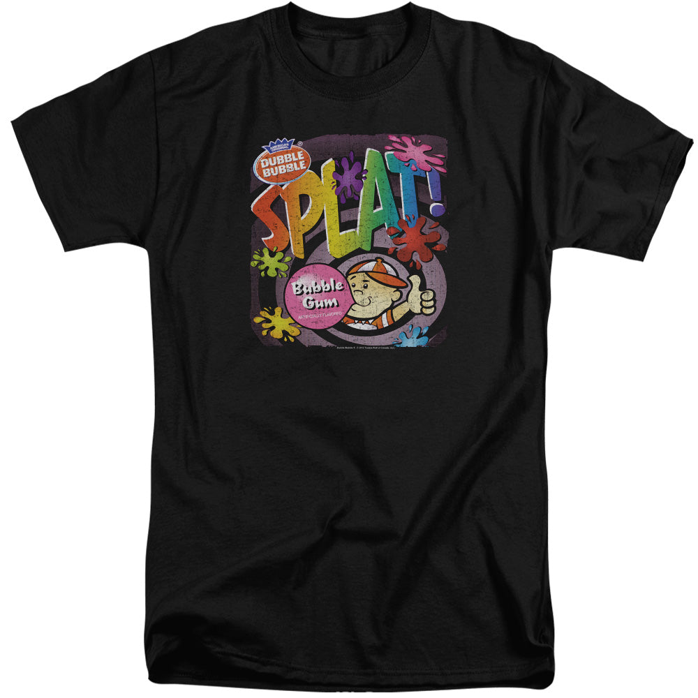 Dubble Bubble Splat Gum Mens Tall T Shirt Black Officially Licensed