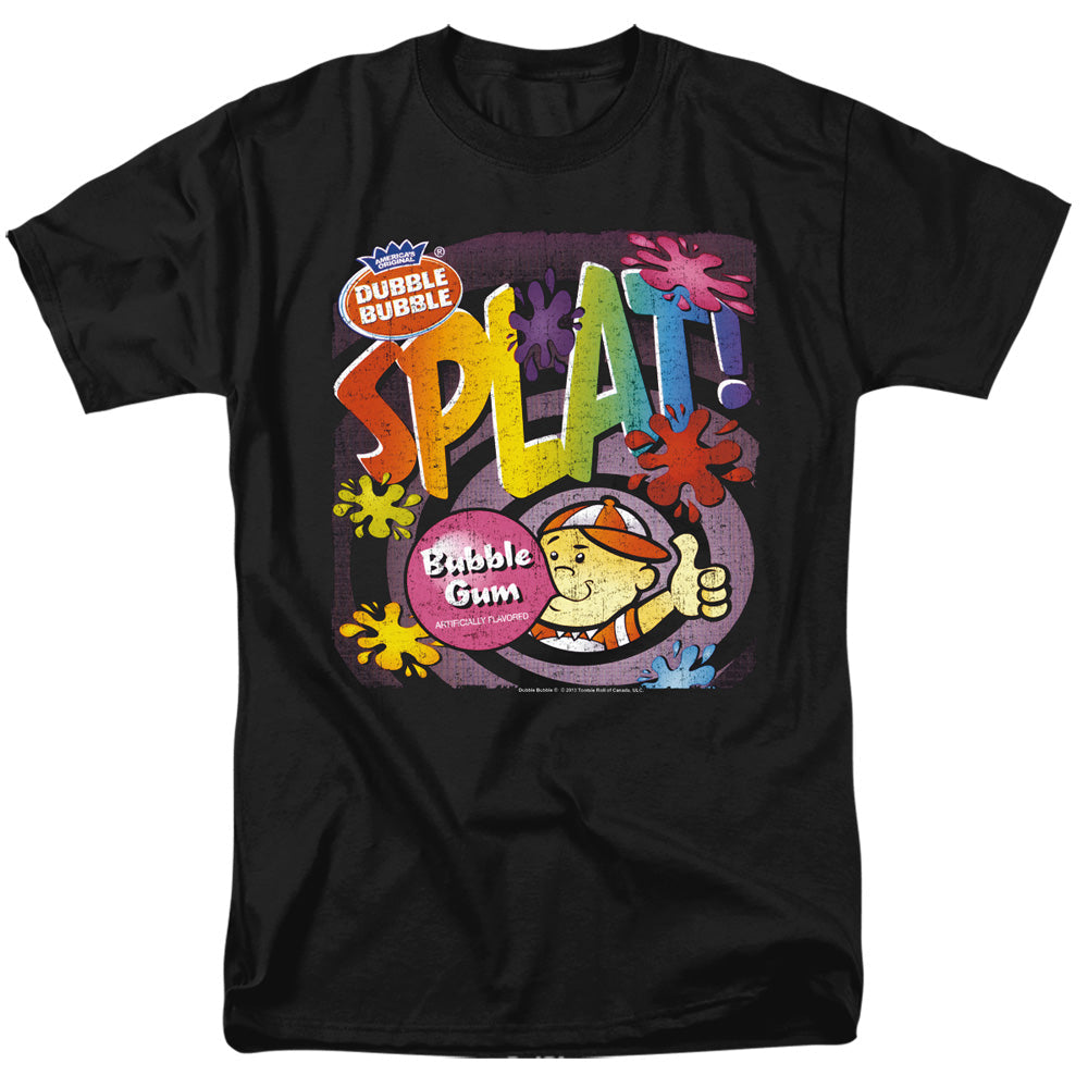 Dubble Bubble Splat Gum Mens T Shirt Black Officially Licensed
