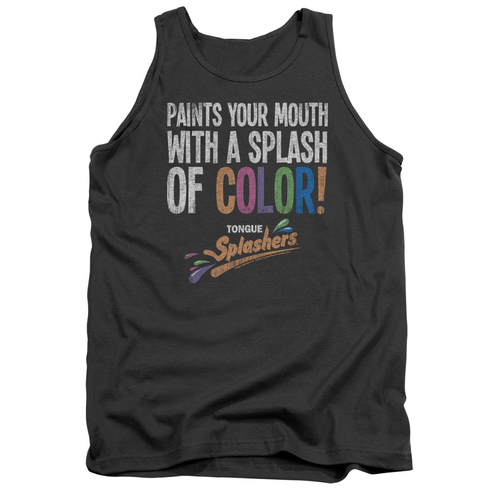 Dubble Bubble Paints Your Mouth Mens Tank Top Shirt Charcoal Officially Licensed