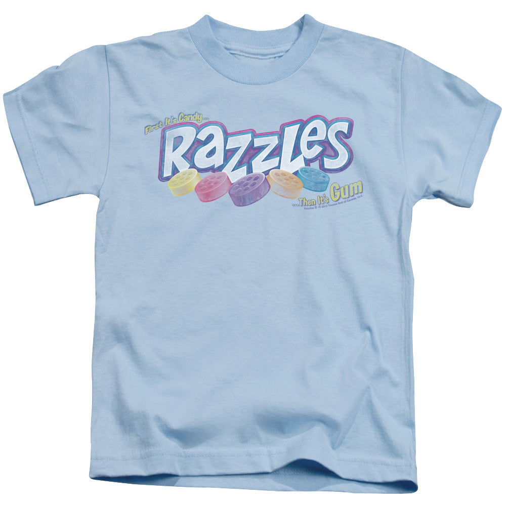 Dubble Bubble Distressed Logo Juvenile Kids Youth T Shirt Light Blue (5 6) Officially Licensed