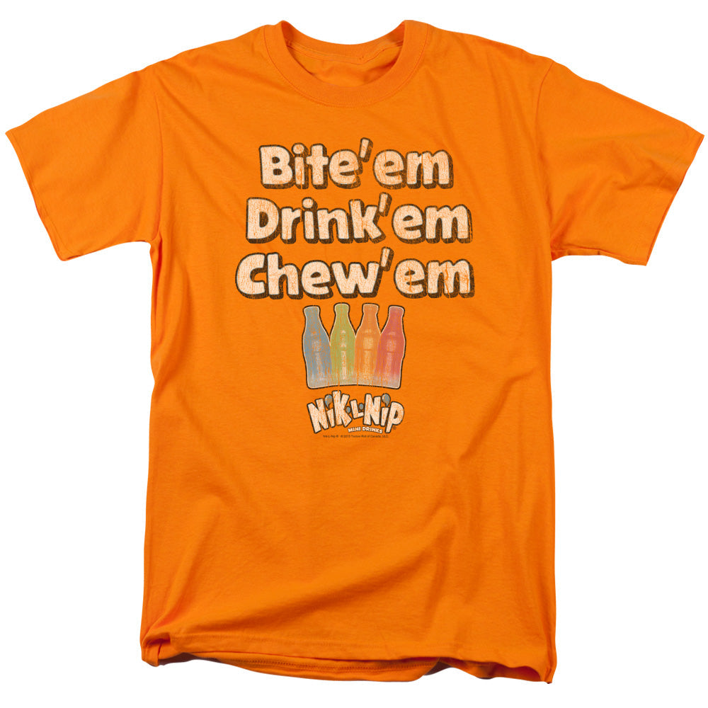 Dubble Bubble Bite Drink Chew Mens T Shirt Orange Officially Licensed