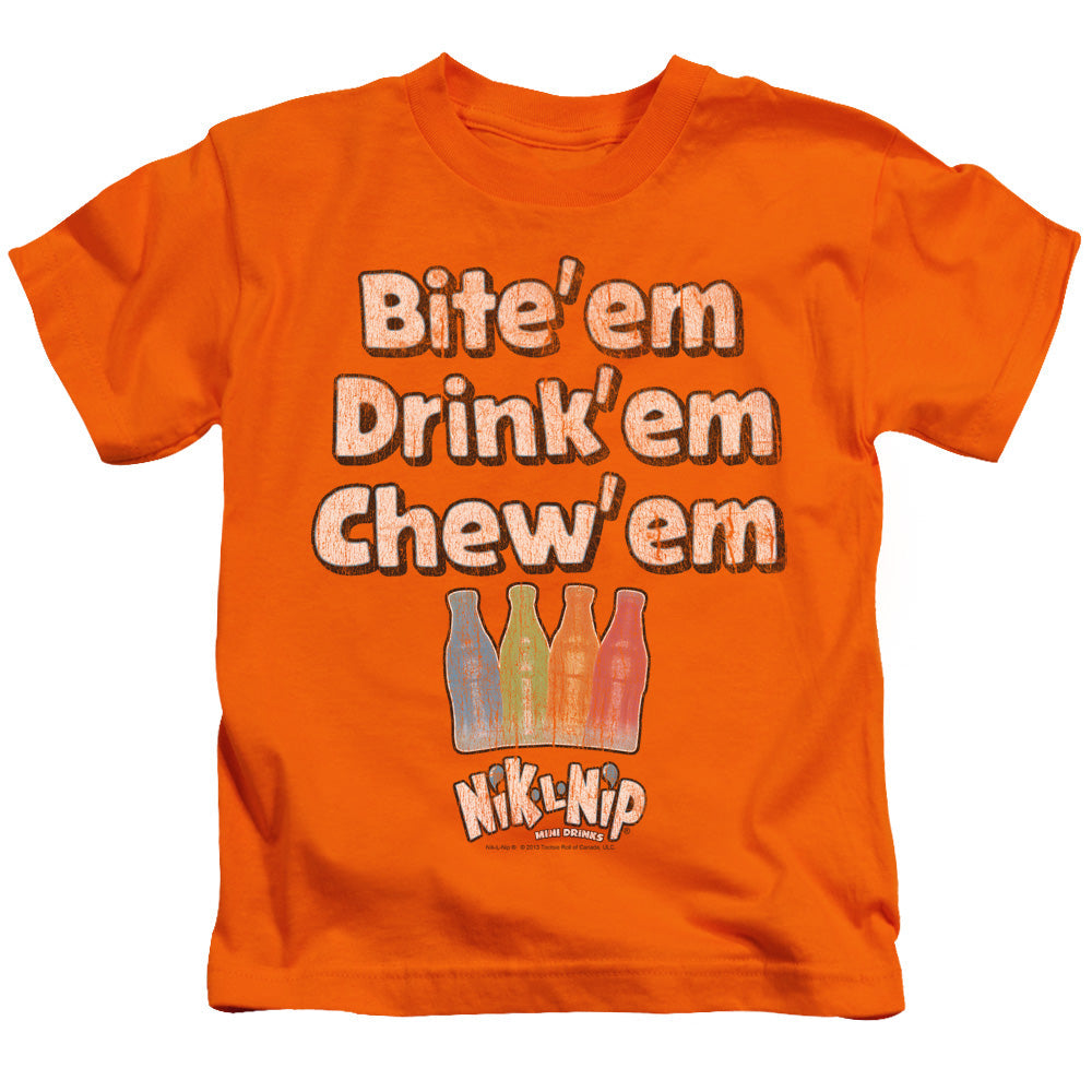 Dubble Bubble Bite Drink Chew Juvenile Kids Youth T Shirt Orange (4) Officially Licensed
