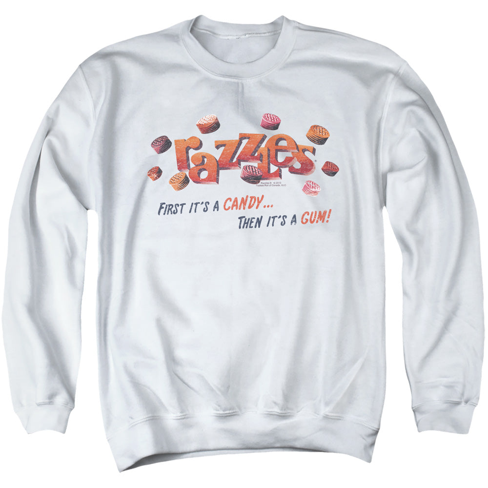 Dubble Bubble A Gum And A Candy Mens Crewneck Sweatshirt White