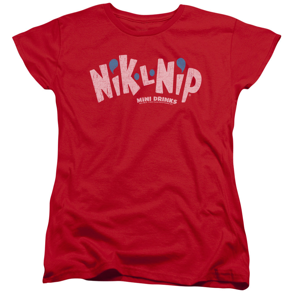 Dubble Bubble Distressed Logo Womens T Shirt Red Officially Licensed
