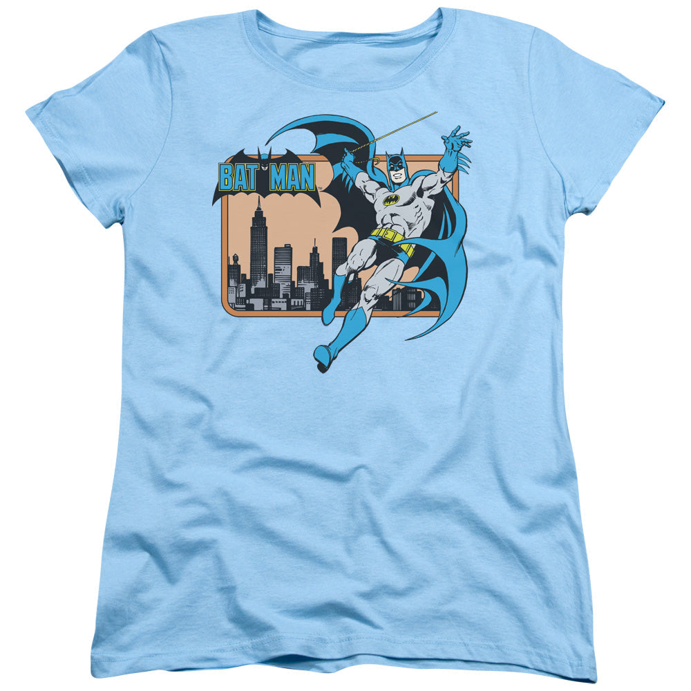 DC Comics Batman in the City Womens T Shirt Light Blue Officially Licensed