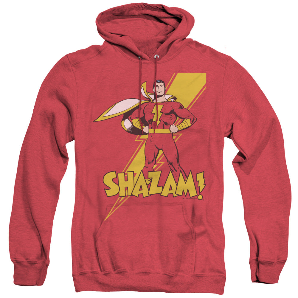 Dc Shazam Shazam Mens Heather Hoodie Red Officially Licensed