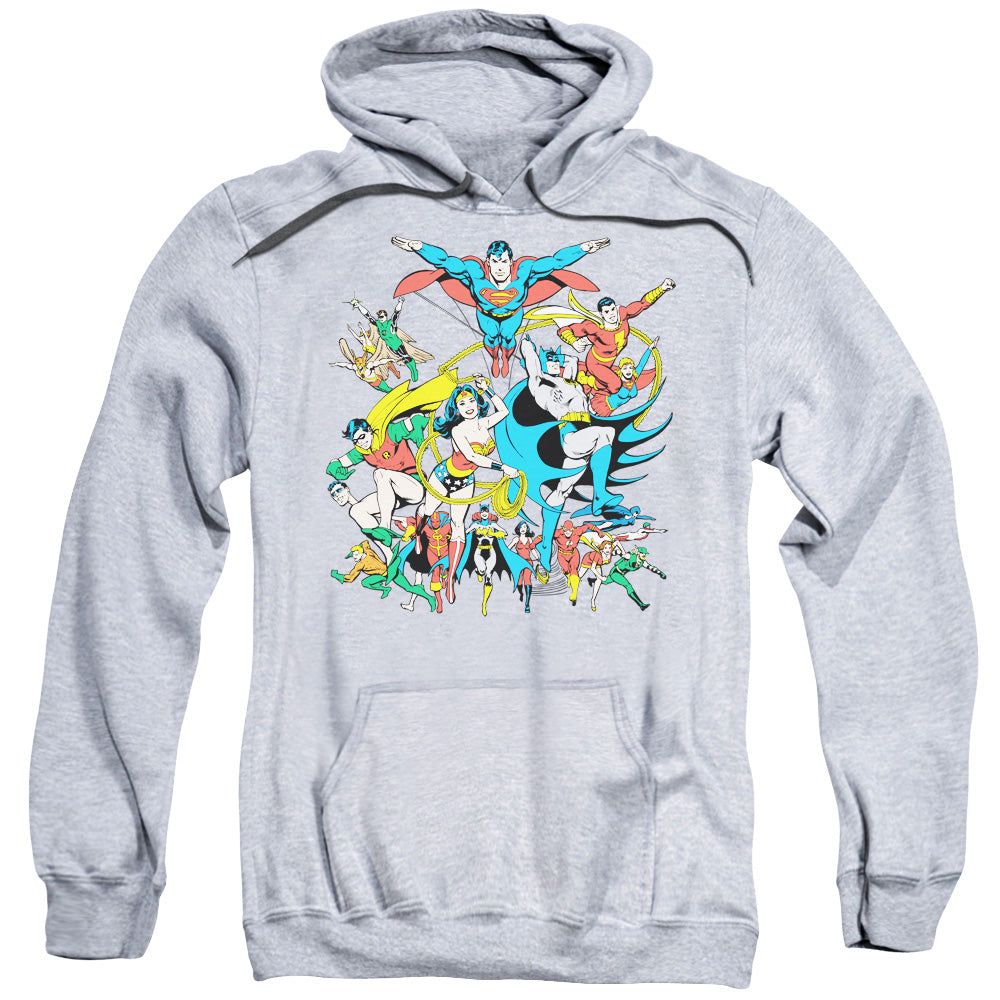 DC Comics Justice League Assemble Mens Hoodie Athletic Heather Officially Licensed