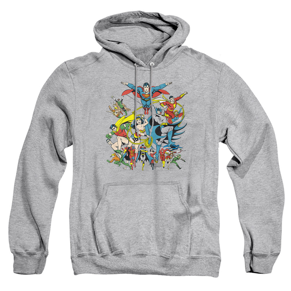 Dc Justice League Assemble Mens Hoodie Athletic Heather Officially Licensed