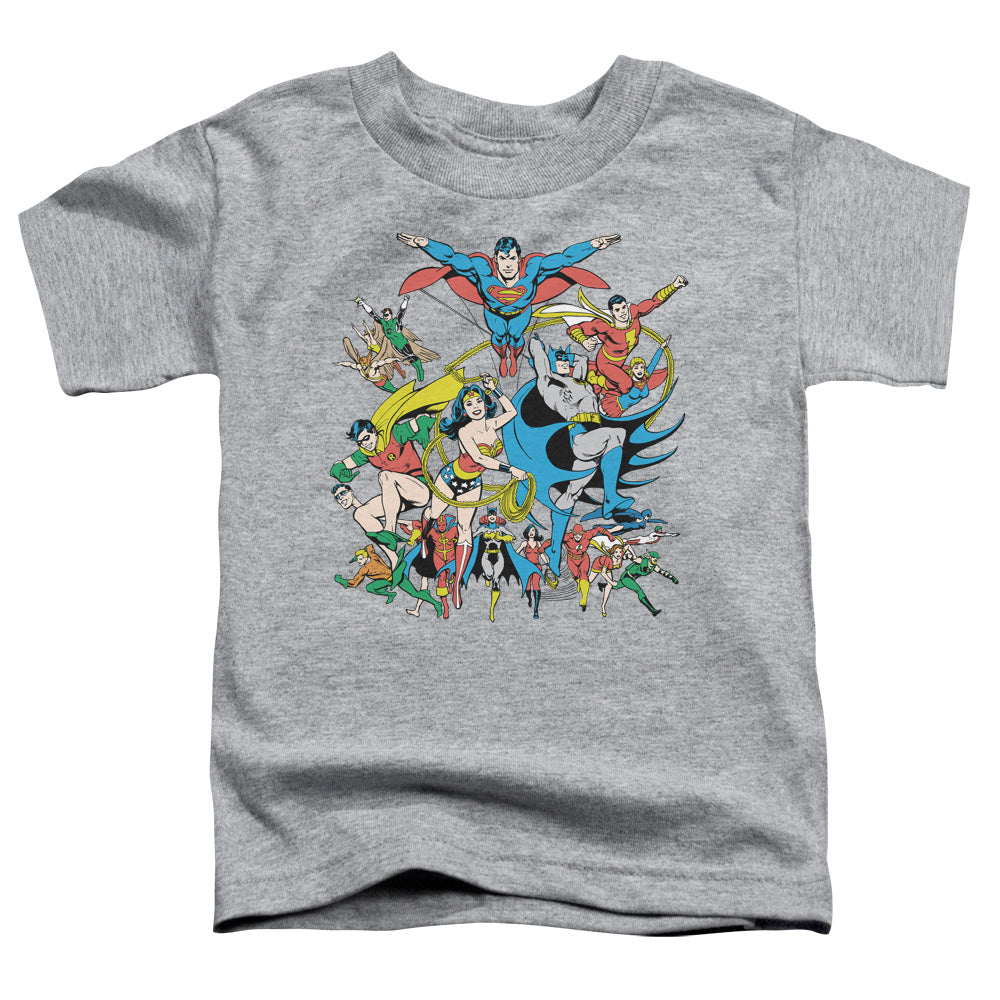 DC Comics Justice League Assemble Toddler Kids Youth T Shirt Athletic Heather Officially Licensed