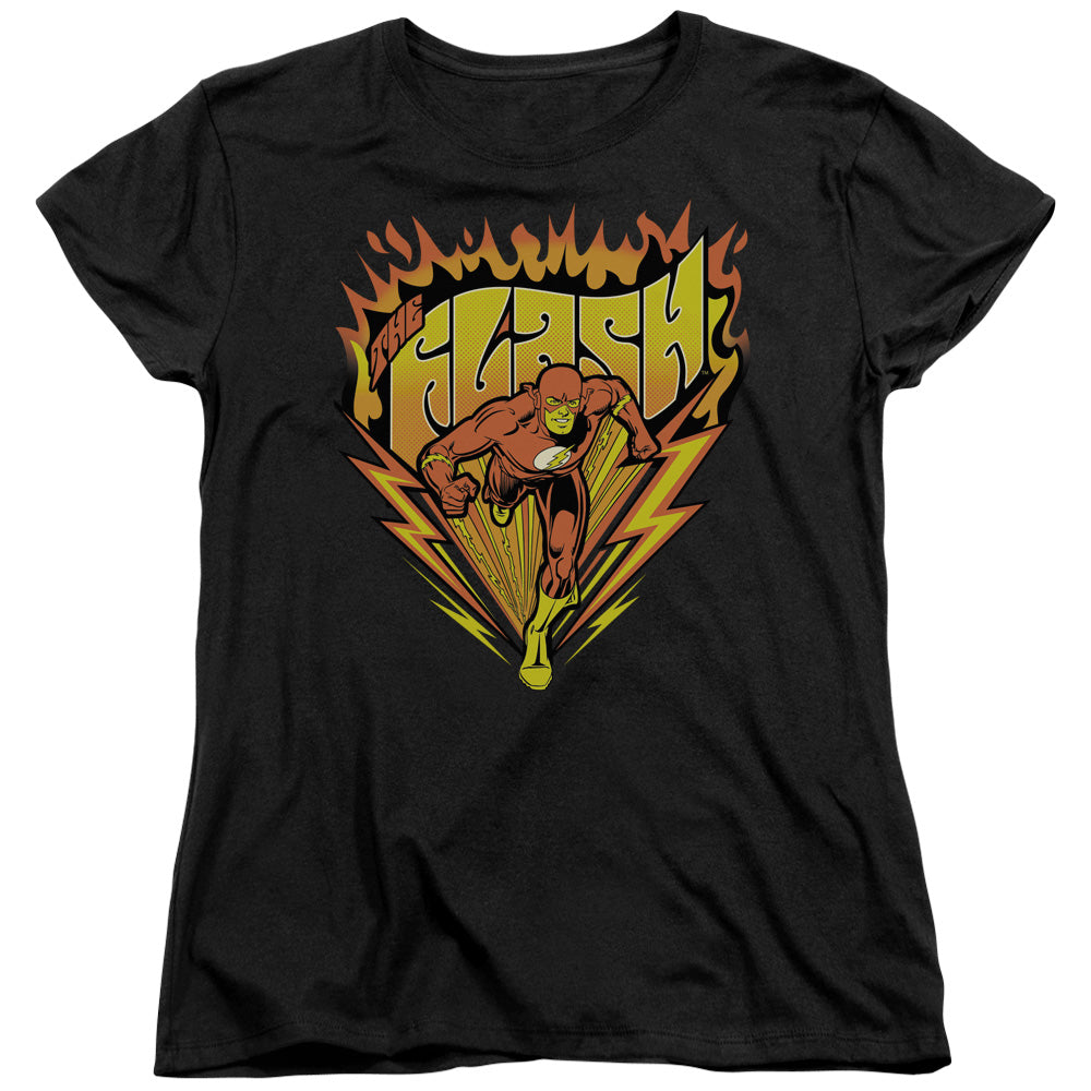 DC Comics Flash Blazing Speed Womens T Shirt Black Officially Licensed