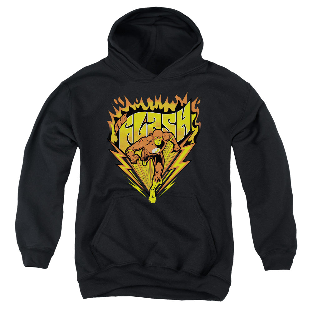 DC Comics Flash Blazing Speed Kids Youth Hoodie Black Officially Licensed