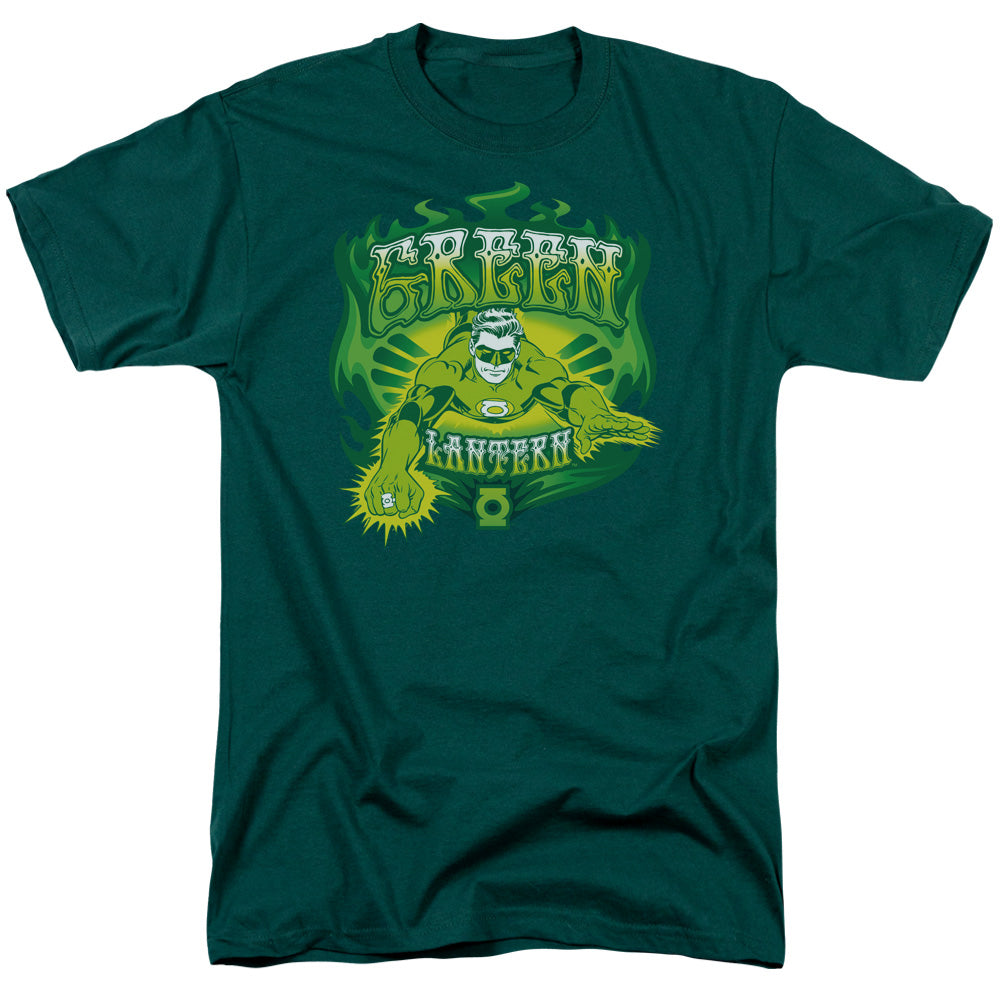Dc Green Flames Mens T Shirt Hunter Green Officially Licensed