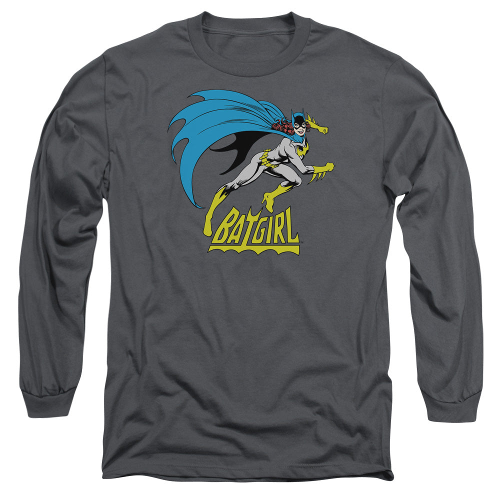 DC Comics Batgirl is Hot Mens Long Sleeve Shirt Charcoal Officially Licensed