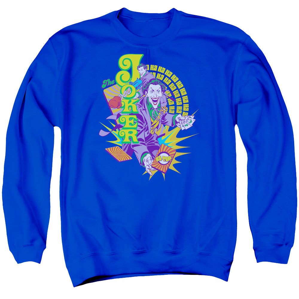 DC Comics Raw Deal Mens Crewneck Sweatshirt Royal Blue Officially Licensed