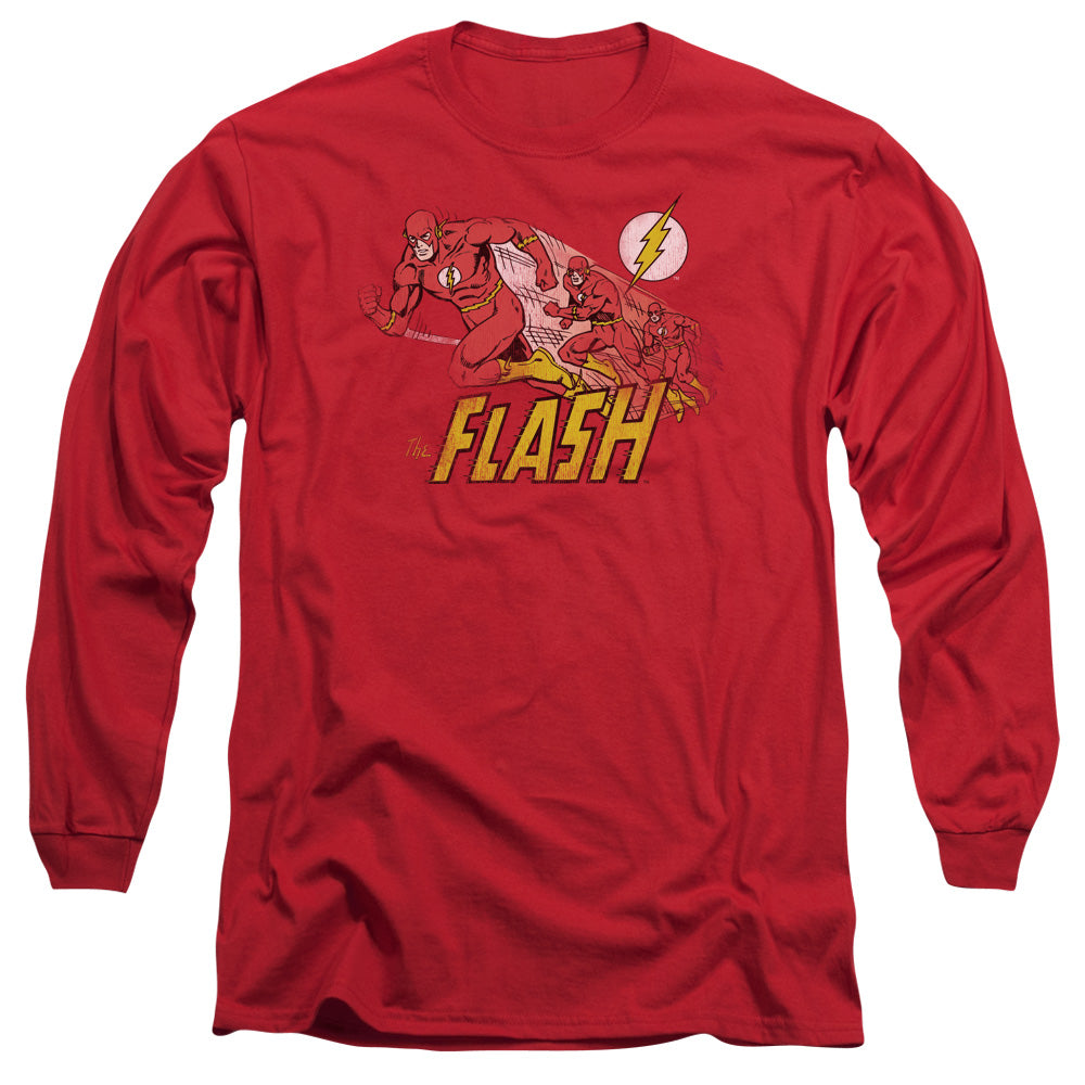 DC Comics Flash Crimson Comet Mens Long Sleeve Shirt Red Officially Licensed