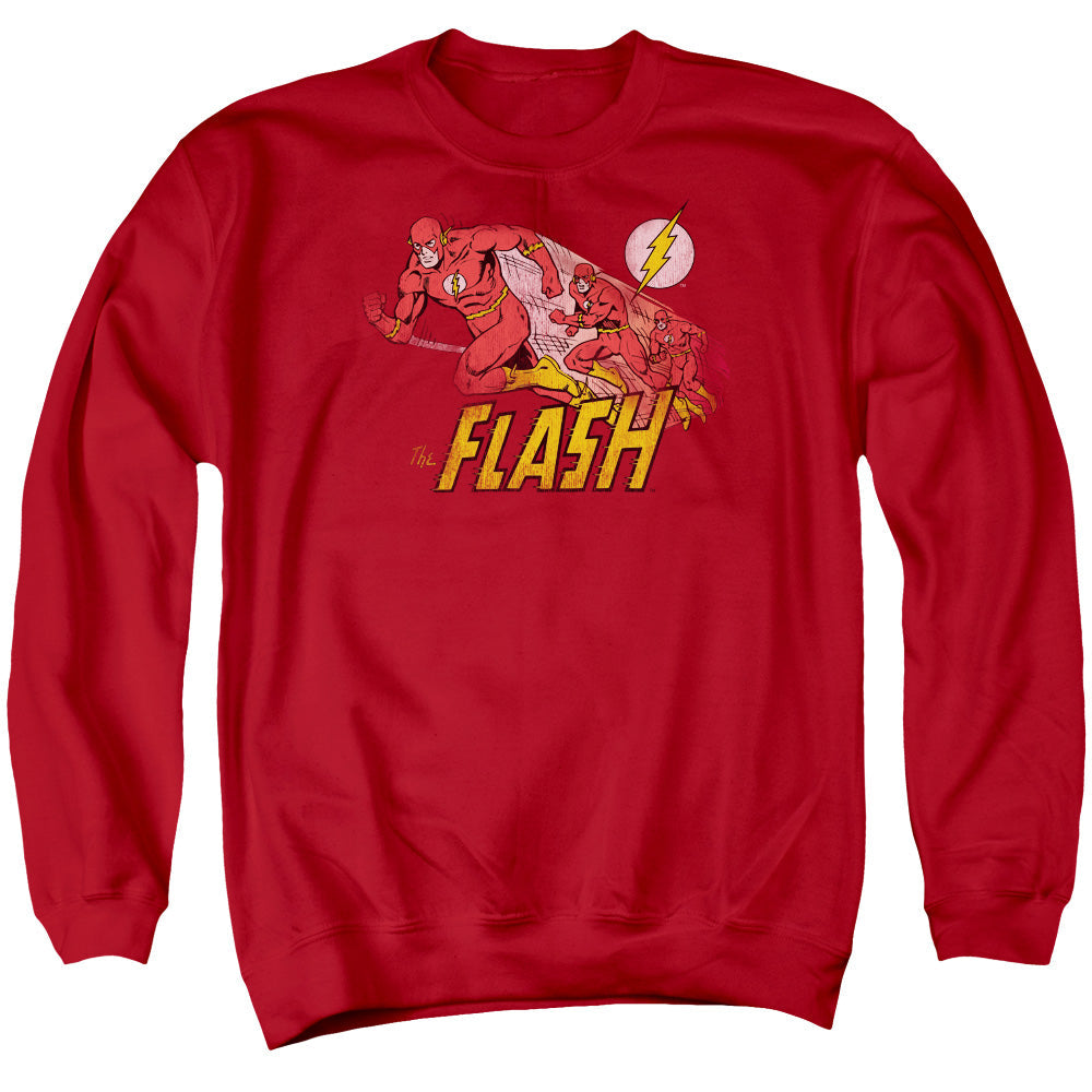 DC Comics Flash Crimson Comet Mens Crewneck Sweatshirt Red Officially Licensed