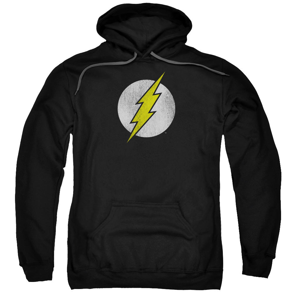 DC Comics Flash Flash Logo Distressed Mens Hoodie Black Officially Licensed