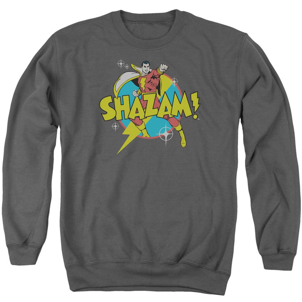 DC Comics Power Bolt Mens Crewneck Sweatshirt Charcoal Officially Licensed
