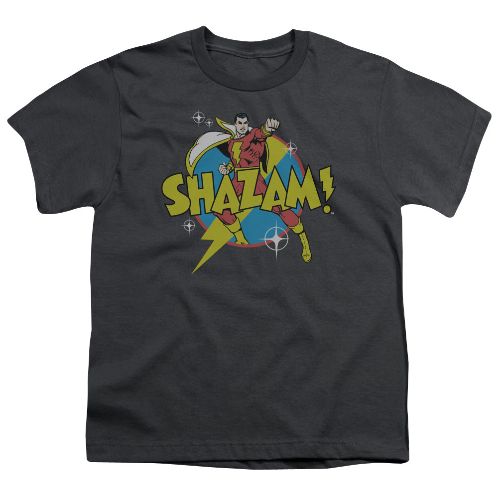 DC Comics Power Bolt Kids Youth T Shirt Charcoal Officially Licensed