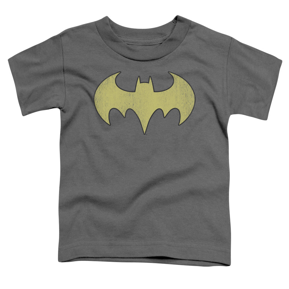 DC Comics Batgirl Logo Distressed Toddler Kids Youth T Shirt Charcoal Officially Licensed