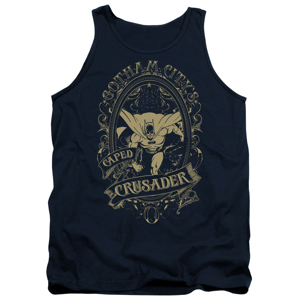DC Comics Gotham Crusader Mens Tank Top Shirt Navy Blue Officially Licensed