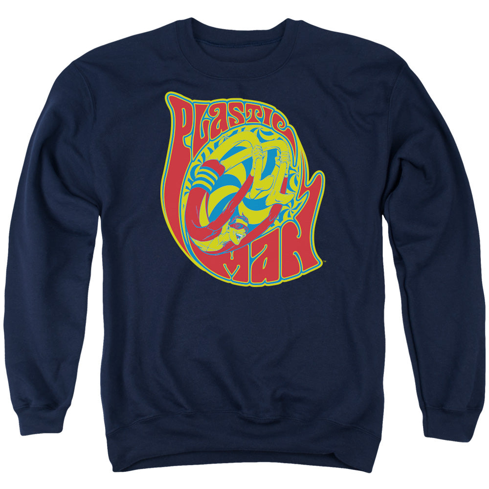 DC Comics How I Roll Mens Crewneck Sweatshirt Navy Blue Officially Licensed