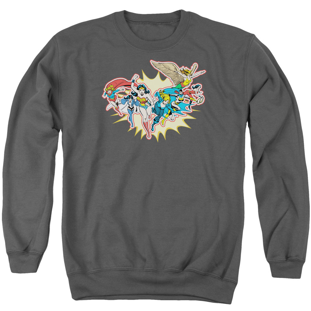 DC Comics Please Get Me Mens Crewneck Sweatshirt Charcoal Officially Licensed