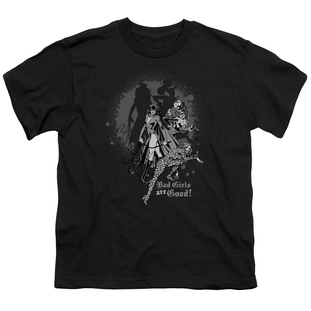 DC Comics Bad Girls Are Good Kids Youth T Shirt Black Officially Licensed