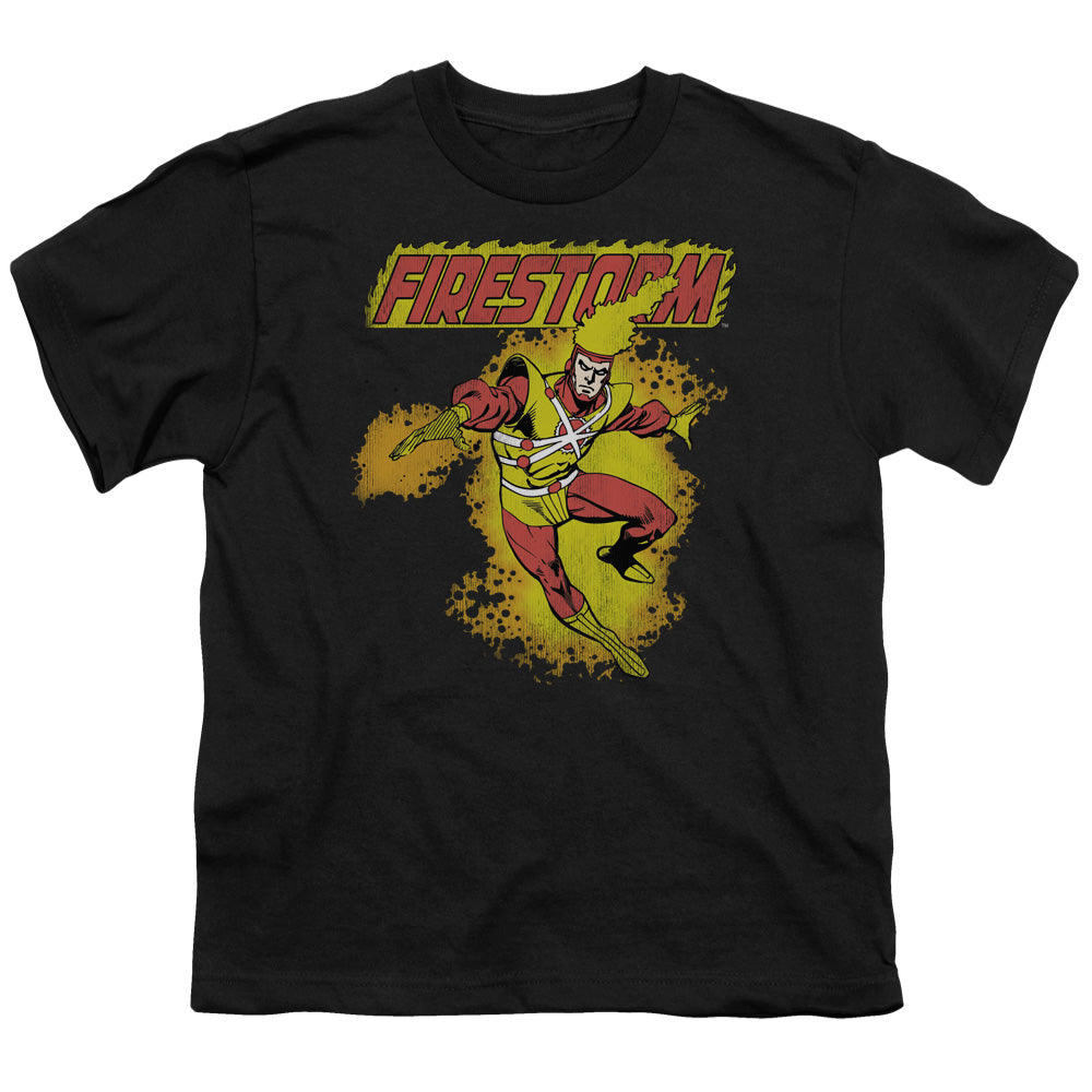DC Comics Firestorm Kids Youth T Shirt Black Officially Licensed