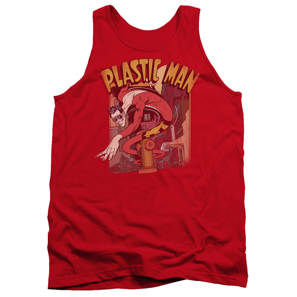 DC Comics Plastic Man Street Mens Tank Top Shirt Red Officially Licensed