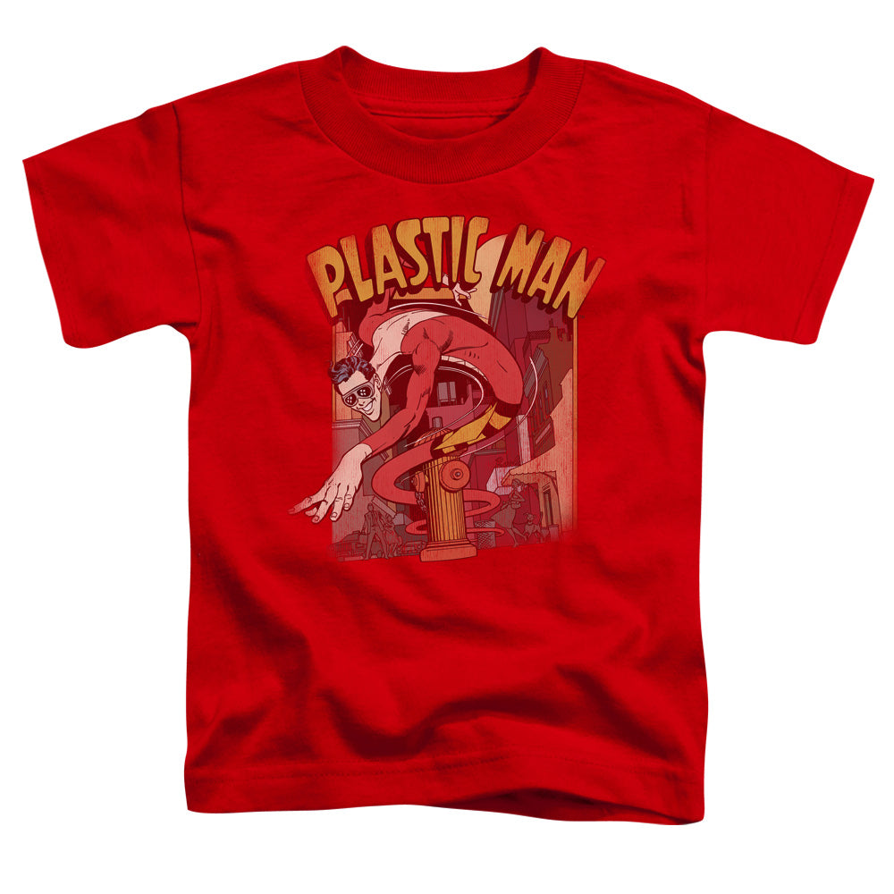 DC Comics Plastic Man Street Toddler Kids Youth T Shirt Red Officially Licensed
