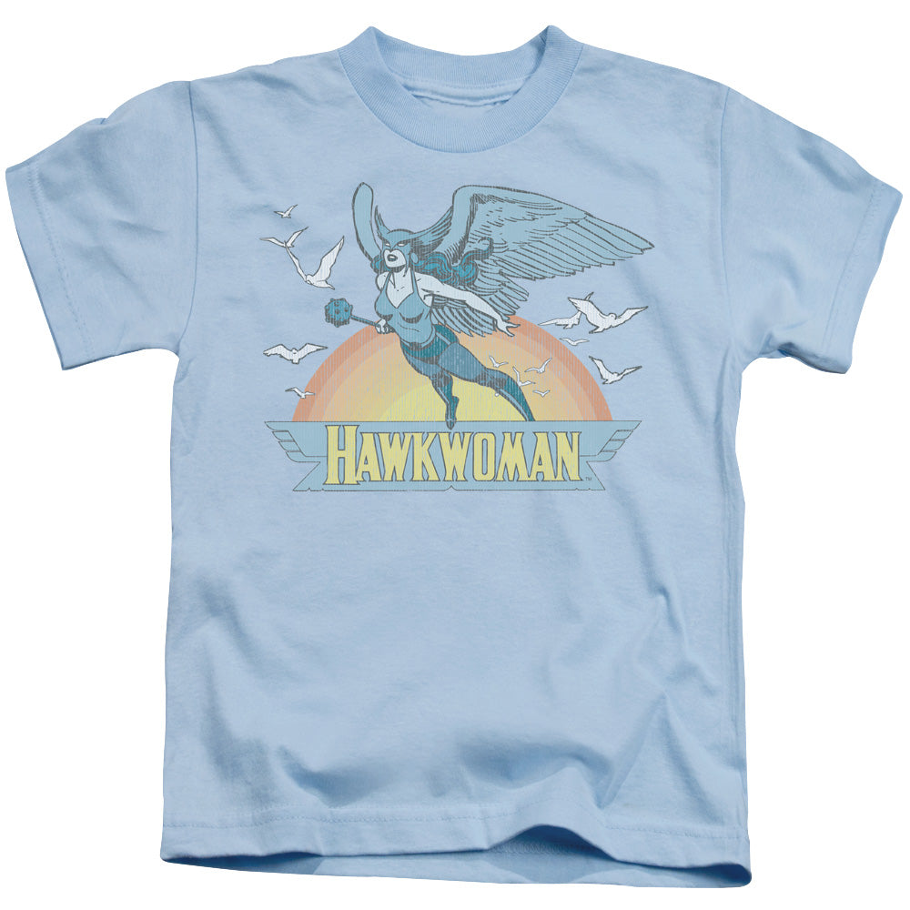 DC Comics Hawkwoman Juvenile Kids Youth T Shirt Light Blue Officially Licensed