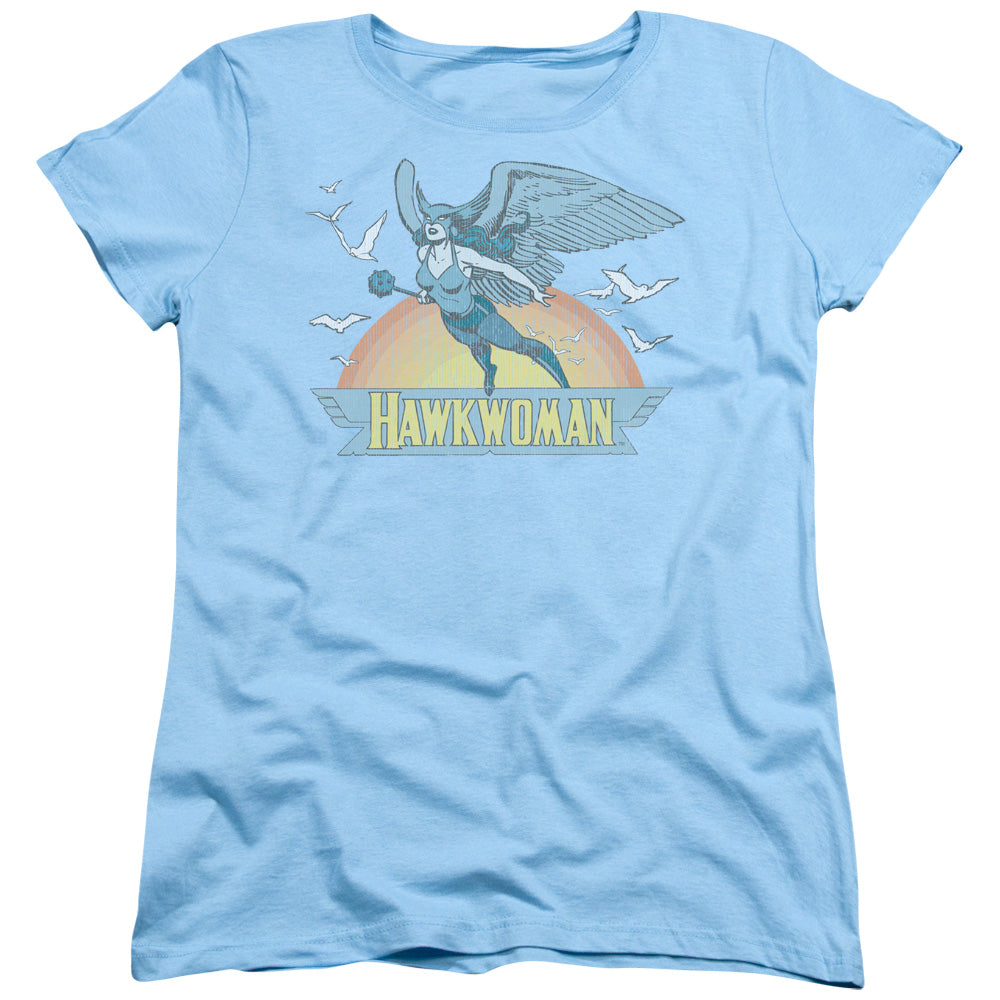 DC Comics Hawkwoman Womens T Shirt Light Blue Officially Licensed