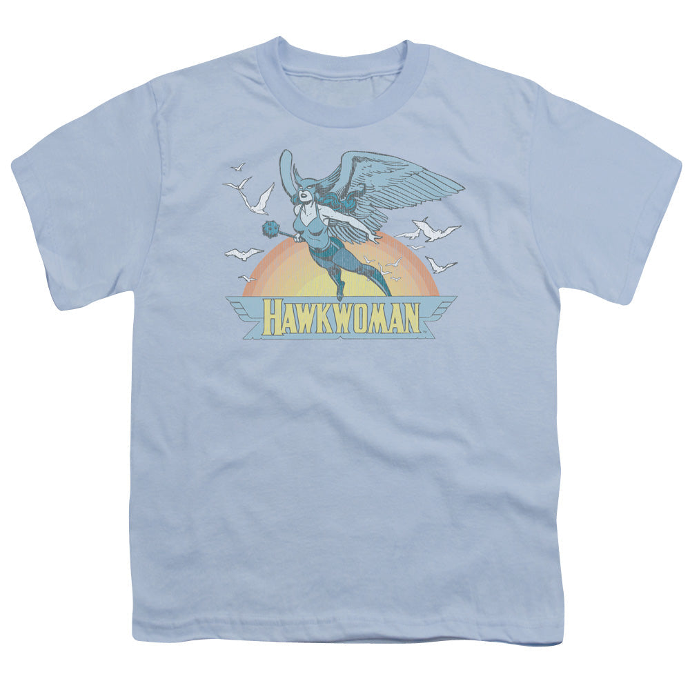 DC Comics Hawkwoman Kids Youth T Shirt Light Blue Officially Licensed